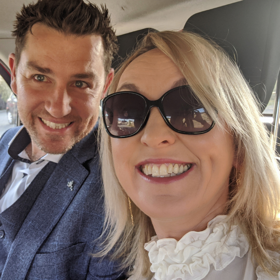 Marie O'Regan and her husband Paul Heron